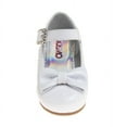 thumbnail image 4 of Mary Jane Dress Shoe Pumps for Girls Low Heel Hook Loop Buckle, White Patent (Size 12 Little Kid), 4 of 7