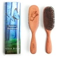 thumbnail image 4 of Desert Breeze Distributing 100% Pure Wild Boar Bristle Hair Brush PW1 Pear Wood Handle, 4 of 6
