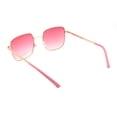 thumbnail image 4 of Womens Jewel Chain Arm Rectangular Metal Rim Butterfly Sunglasses Gold Pink, 4 of 4