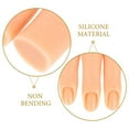 thumbnail image 3 of Dedos de silicona para práctica de uñas, 5 unidades, para practicar uñas, con articulaciones flexibles, para practicar uñas postizas, color amarillo claro, 3 of 7