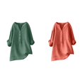 thumbnail image 1 of (2-Pack) Rinsvye Womens Solid Color Long Sleeve Mandarin Collar Blouse Women Clothing Timeless Design, 1 of 4