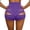 Purple, variant on Qulqfy Workout Shorts for Women Green Cutout Summer Gym Hot Pants Running Shorts for Women L
