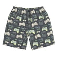 thumbnail image 3 of Uemuo Gamers Pattern Men's Swim Trunks Hawaiian Beach Bathing Suit Swimsuits Beach Quick-Dry Shorts with Pockets-, 3 of 9