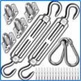 thumbnail image 2 of Rhafayre Kit de fijación para toldo M8 de alta resistencia, kit de fijación de toldo de acero inoxidable 304 para triángulo y cuadrado, kit de accesorios, 2 of 6