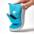 thumbnail image 3 of HEWUQI Children Quilted Winter Boots Fleece Lined Elastic Soft Sole Pull on Booties for Cold Weather Outdoor Play Blue Size 12.5 Little Kid, 3 of 4