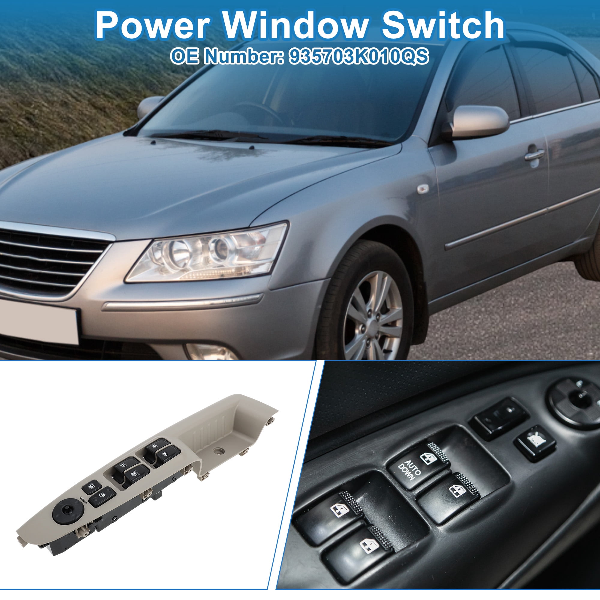 Unique Bargains Master Power Window Switch 935703K010QS for Hyundai Sonata 06-08