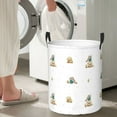 thumbnail image 4 of Goofa Rabbit Blowing Dandelions Printed Circular Hamper,Laundry Basket with Handles,Storage Baskets Foldable,Large Capacity Laundry Hamper-, 4 of 8
