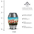 thumbnail image 2 of JAGASY Red Rose Small Urn for Ashes for Women - Sky Blue Urn for Human Ashes Keepsake - Mini Flowers Cremation Urns for Mom & Dad - Red Roses Funeral Urns for Father - (3 Inch), 2 of 7