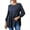 Navy Plus Size Shirts, variant on Plus Size Waffle Knit Shirts for Women Casual Solid Color Long Sleeve Flowy Pullover Tops ,S-3XL