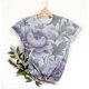 thumbnail image 5 of Camisetas de Verano de Manga Corta de las Mujeres Cuello Redondo Impresión Casual de Manga Corta, Ligero Suave, 5 of 5