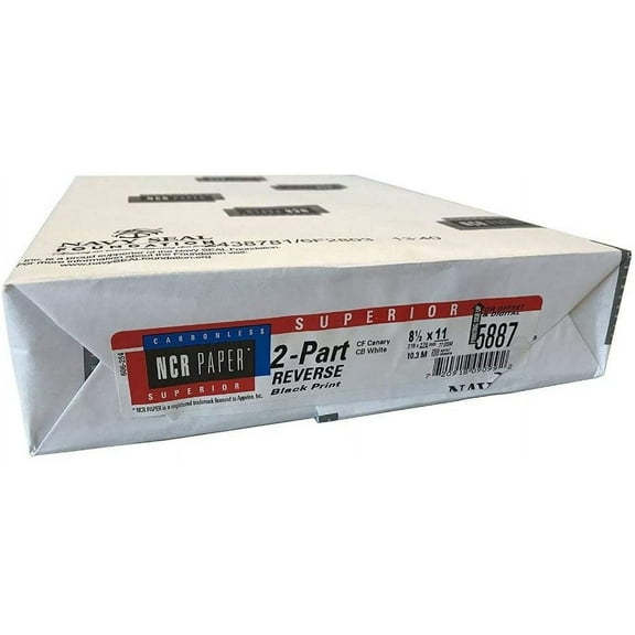 Limited Papers(TM) Carbonless Sheets, Superior, Pre Collated, Multi Part, Bond Finish. (2 Part Reverse, 8.5 x 11 Inch, Canary/White (5887), 10 Ream)