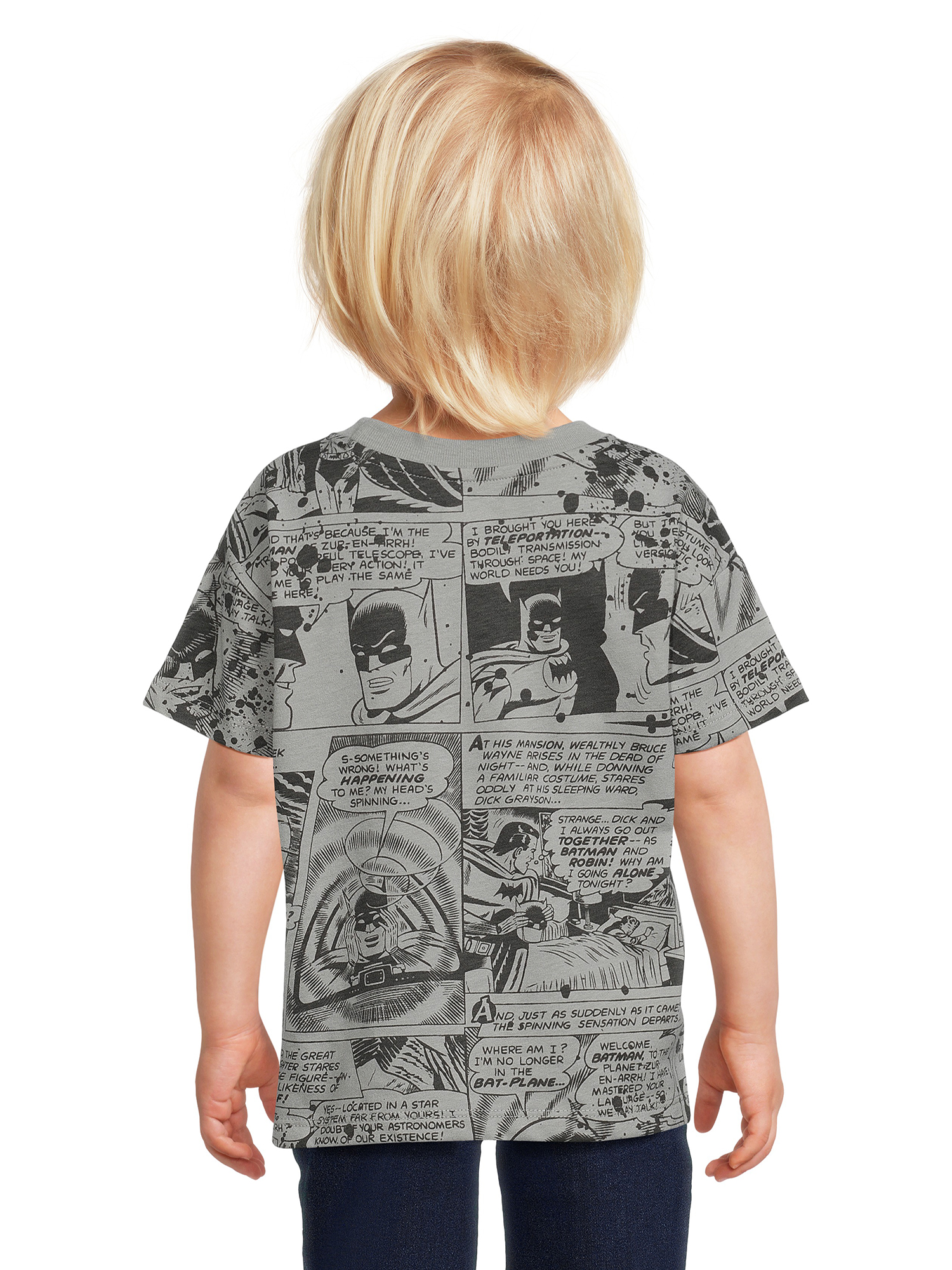 Batman Toddler Boys Comic Short Sleeve Crewneck T-Shirt, Sizes 12M-5T - image 4 of 7
