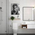thumbnail image 4 of Framed Funny Bathroom Canvas Wall Art Set of 2 - Black and White Vintage Comedy Movies Posters, Funny Toilet Humour Smell Wall Decor Prints for Bathroom Decor 12x16in, 4 of 6