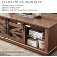 thumbnail image 4 of OKD 48" Farmhouse Rectangular Metal Coffee Table with Storage，Sliding Barn Doors and Wood Tabletop for Living Room,Reclaimed Barnwood, 4 of 7