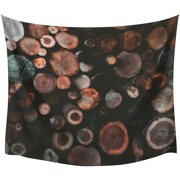 RoomMates Brown and Black Log Large Tapestry Wall Decor, 52 inches x 60 inches
