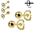thumbnail image 1 of Surgical Steel Stud Earrings Butterfly Closure Post Set Of 2, 1 of 3