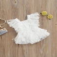 thumbnail image 3 of Été Princesse Bébé Filles Robe Romper Volant Maille Dentelle Sans Manches Doux Combinaisons Vêtements, 3 of 8