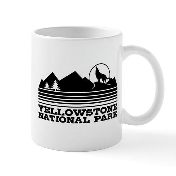 CafePress - Yellowstone National Park Mug - 11 oz Ceramic Mug - Novelty Coffee Tea Cup