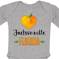 thumbnail image 4 of Inktastic Jacksonville Florida Orange in Heart Boys or Girls Long Sleeve Baby Bodysuit, 4 of 5