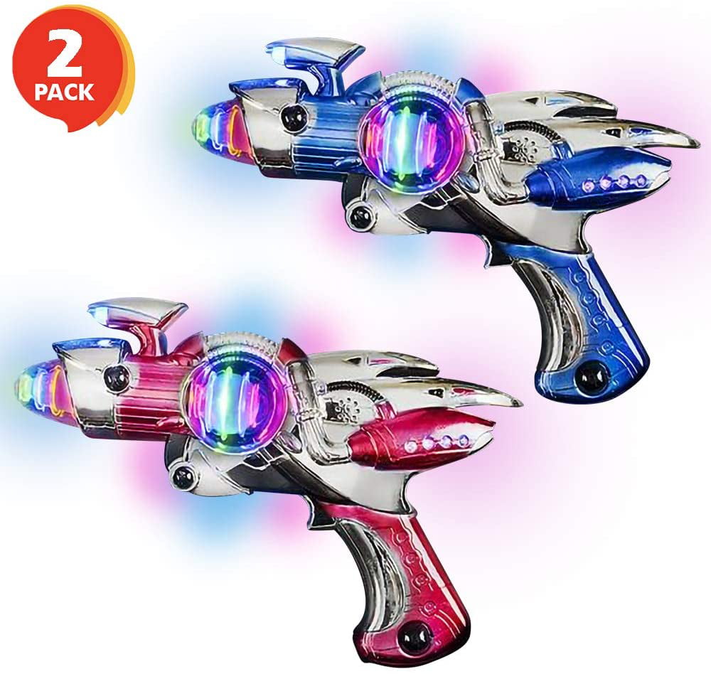 3x-Galactic Space Infinity Blaster Pistol Toys Gun for Kids with Flashing Lights 