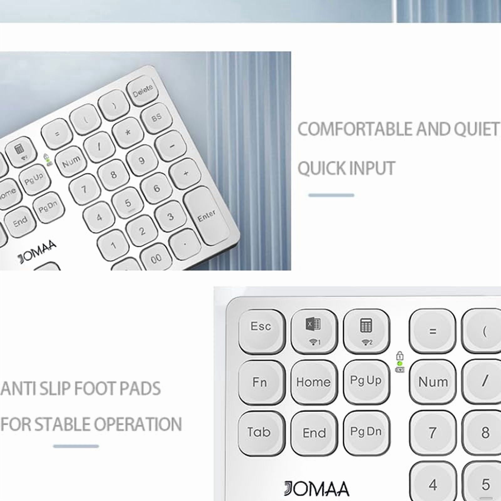 JOMAA Mini 36-keys Number Keyboard, Bluetooth Keypad, Num-pad for Laptop, Rechargeable Type-C