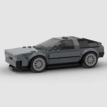 DeLorean DMC-12 Moc Car Speed Champions Super Race F1 Technical Vehicle model Building Block Racing Brick Christmas Gift City
