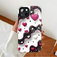 thumbnail image 2 of Valentine's Day Heart 3D Polka Dot Wave Design iPhone Case for Women Men Couples, Compatible with iPhone 11/12/13/14/15/16 (Pro Max/Plus), 2 of 9