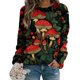 thumbnail image 2 of Xuyuer Women's Long Sleeve Hoodless Printed Casual Warm Sweatshirt, Cozy Pullover for Spring Comfort, Everyday Lounging and Seasonal Graphic Style, 2 of 5
