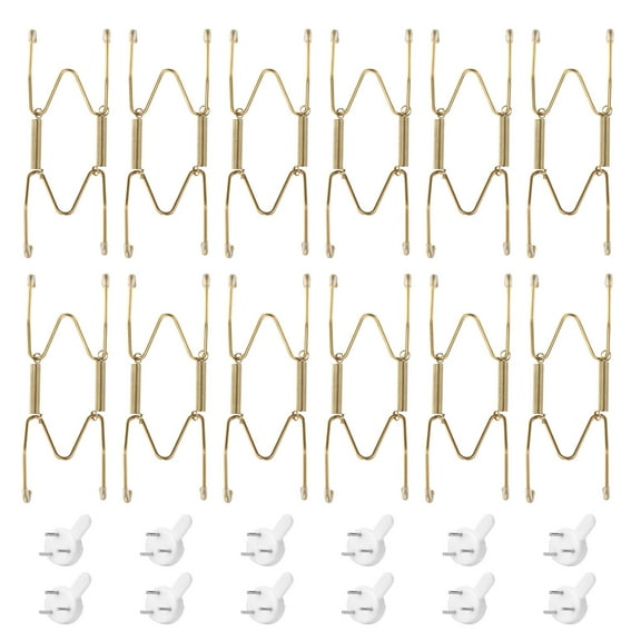 Plate Hanger 4cm/1.57 inch Stainless Steel Invisible Wall Plate Hangers for Decorative Plates and Art 12 Set