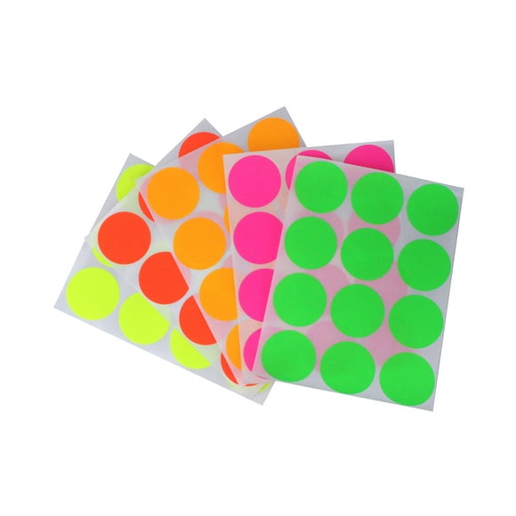 Royal Green Fluorescent Bright Color Coding Dots - 38mm (1.5 in)