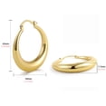 thumbnail image 2 of SFTING Hoop Earrings for Women 43MM Chunky Teardrop Silver Plated Yellow Classic Hypoallergenic Jewelry Anniversary Gift for Her, 2 of 6