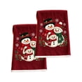 thumbnail image 2 of 2 Pack Christmas Towels, Christmas Hand Towels, Christmas Decorations Snowman Printed Bathroom Hand Towels Kitchen Dish Towels Decor Holiday Winter Gift, 2 of 7