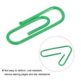 thumbnail image 4 of Uxcell Paper Clips 1.1 Inch Vinyl Coated with Box for Office Home Green Count 600, 4 of 6