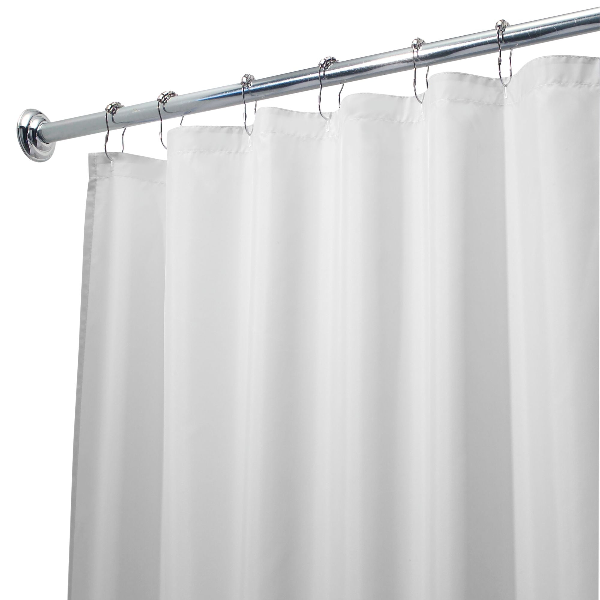 Waterproof Fabric Shower Curtain or Liner 72" W x 76" H  72"W x 76"H Pure White 