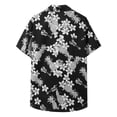 thumbnail image 5 of Alun Tropical Floral Button-Down Shirts for Women Relaxed Fit Short Sleeve Summer Tops Casual Lightweight Breathable Hawaiian Style Beach Vacation Blouses 1—Black XXXXL, 5 of 7