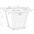 thumbnail image 4 of Olurrisa 28" Square Propane Fire Pit Table, 50,000 BTU Brown Steel Outdoor Patio Heater with Lava Rocks & Lid, CSA Certified, 4 of 5