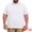 White, variant on DARING DIVA Men's Big Tall Contrast Trim Short Sleeve Work Office Golf Shirts XL Blue