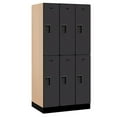 thumbnail image 3 of 12" Wide Double Tier Designer Wood Locker - 3 Wide - 6 Feet High - 21 Inches Deep - Gray, 3 of 7