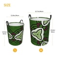 thumbnail image 5 of LNWH Laundry Basket, Green Abstract Geometric Art Pattern Foldable Laundry Hamper With Handles Waterproof, Medium Size, 5 of 8