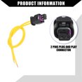 thumbnail image 6 of Unique Bargains 2 Pcs Car Side Marker Pigtail Connector Harness for Chrysler 300 2015-2022 Plastic Black Yellow, 6 of 6