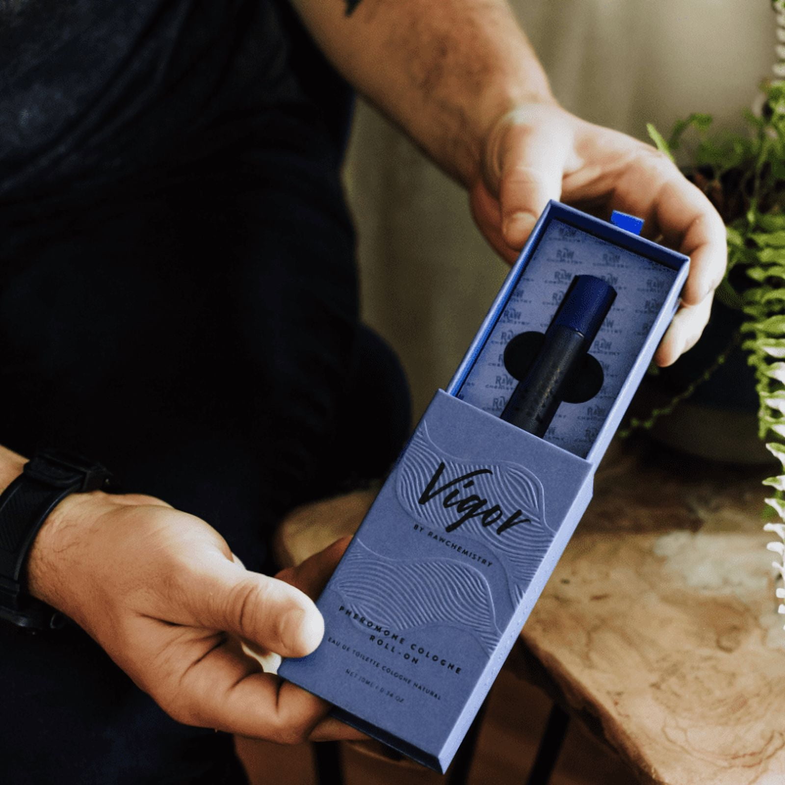 RawChemistry Vigor Pheromone Infused Cologne for Men Roll-On I Men's Cologne with Pheromones I Fragrances for Men