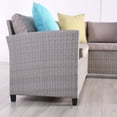 thumbnail image 2 of Zen PE Wicker Rattan 3-Piece Outdoor Conversation Set in Gray, 2 of 10