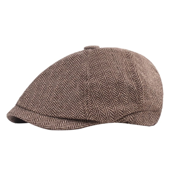 Lohuatrd Men Hat Painter Solid Color Vintage Short Brim Decorative Soft Breathable Sunscreen Dome Warm Hat Fall Winter Newsboy Hat Octagonal Cap