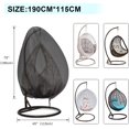 thumbnail image 2 of ConPus Patio Hanging Egg Chair Cover, Waterproof Outdoor Wicker Egg Swing Chair Cover with Durable Hem Cord, 115cm D x 190cm H, 2 of 5