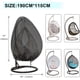 thumbnail image 2 of Funda para silla colgante para patio ConPus, funda de mimbre para silla colgante para exteriores con protección UV y tela Oxford 210D impermeable, 115 cm de profundidad x 190 cm de alto, 2 of 5