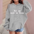 thumbnail image 2 of LUOGENLI Hoodies Girls Sweatshirts Size 14-16 Cut Girls' Fashion Casual Printed Long Sleeved Hoodie Top Cute Valentine's Day Hoodies for Girls 10-12 Girls Sweatshirt Size 6-7 Light Gray 9-10 Years, 2 of 4