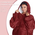 thumbnail image 5 of Catalonia Oversized Wearable Blanket Hoodie Sweatshirt, Comfortable Sherpa Lounging Pullover for Adults Men Women Teenagers Wife Girlfriend Gift, 5 of 7