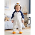thumbnail image 5 of RUINIXCW Toddler Baby Boy Girl Penguin Costume Newborn Infant Halloween Animal Costume Warm Fall Winter Plush Jumpsuit Outfit Long Sleeve Hood Zip Up Romper Snowsuit, 5 of 9