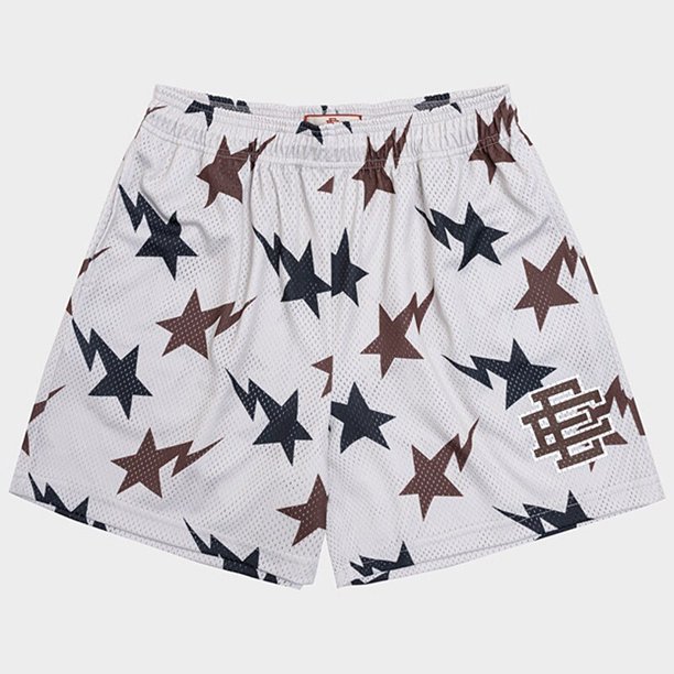 EE Basic-pantalones cortos transpirables de malla para hombre, Shorts de secado rápido con estampado, a la moda, para playa y baloncesto, Verano Fivean unisex
