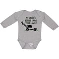thumbnail image 3 of Inktastic Father's Day Dad My Lawn's Better than Your Lawn Boys or Girls Long Sleeve Baby Bodysuit, 3 of 5